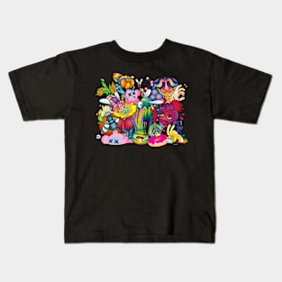 Cute fly (Diptera) doodle full color no border Kids T-Shirt